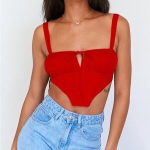 PRINCESS POLLY Hanna Top In Red